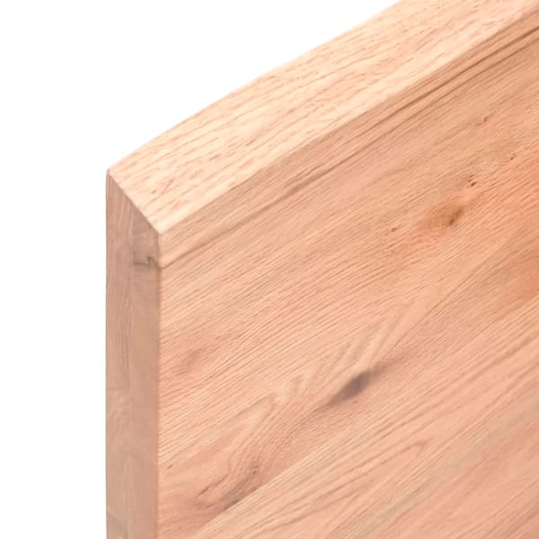 vidaXL bordplade lysebrun 100x60x(2-4)cm massivt egetræ