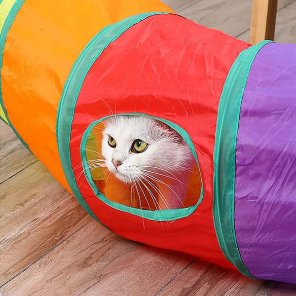 Lång tunnelfjäderleksak för katter FIGARO