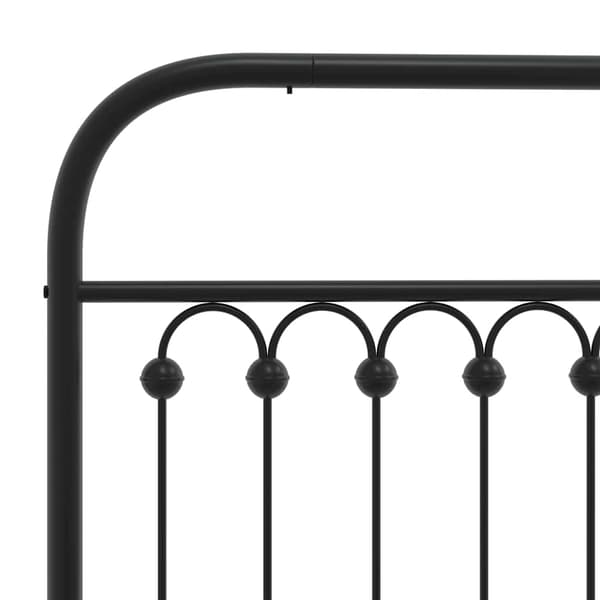vidaXL metalsengegavl, sort, 200 cm
