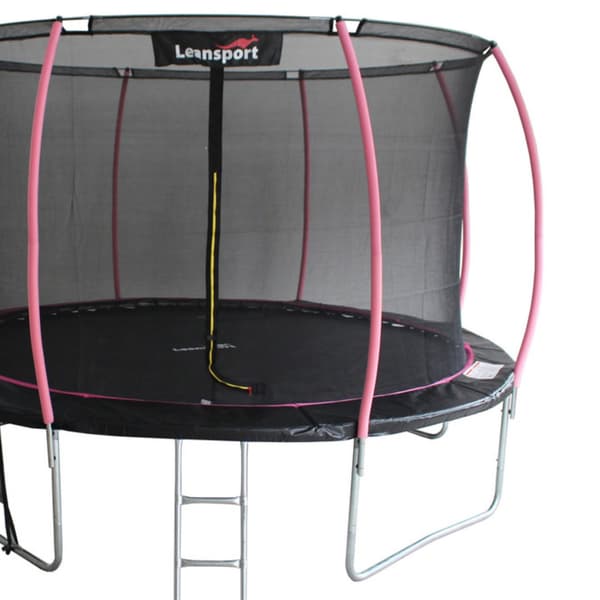 Fjederbetræk til Sport Max 12ft trampolin sort og lyserød
