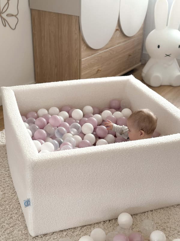 Tør pool 110x30 Boucle Hvid uden bolde