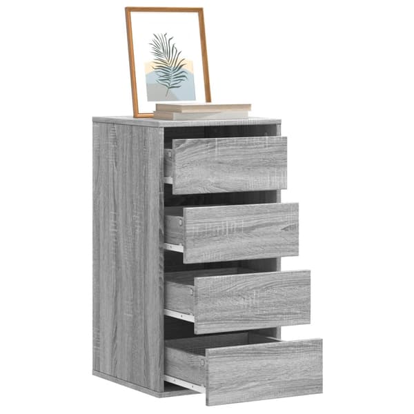 vidaXL kommode, grå Sonoma-eg, 40x41x76 cm, træbaseret materiale