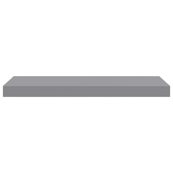 vidaXL Seinähyllyt, 2 kpl, harmaa, 60x23,5x3,8 cm, MDF