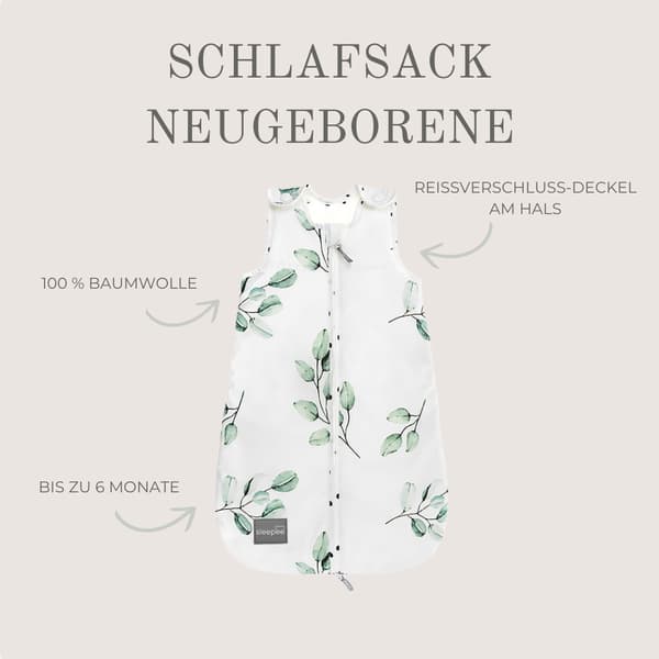 Nyfödd sovsäck prickig