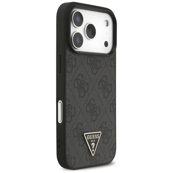 Guess 4G Strap Triangle Logo MagSafe -kotelo iPhone 17 Prolle, musta