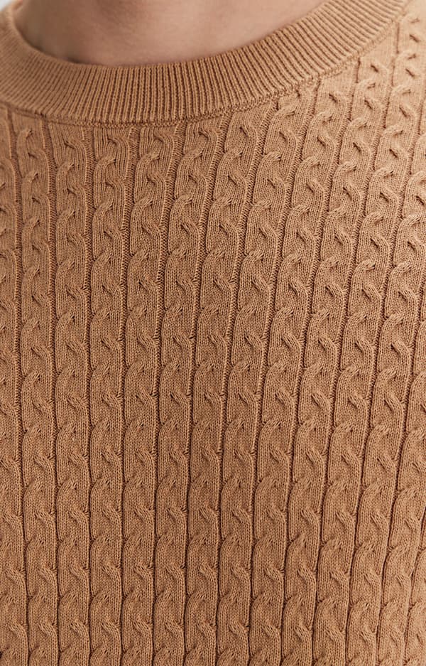 Kabelstrikket sweater XXXL