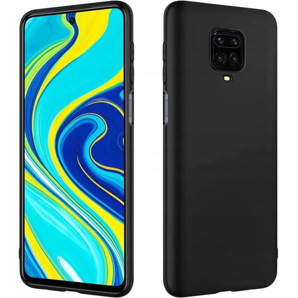 Etui til Redmi Note 9 Pro / 9s / 9 Pro Max Sort, Mat, Tyndt + 9H GLAS