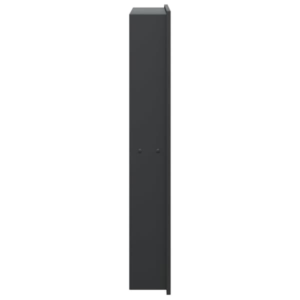 vidaXL brusekabine mat sort 32x62x9 cm rustfrit stål