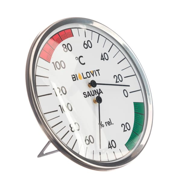 Bilovit Rundt Termometer med Hygrometer til Sauna