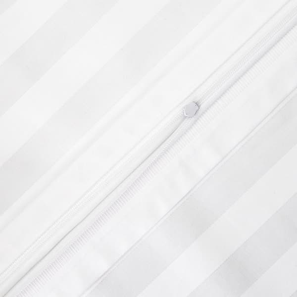 Sengesæt 220x200 bomuld med bambusfiber, hvid, 7 dele