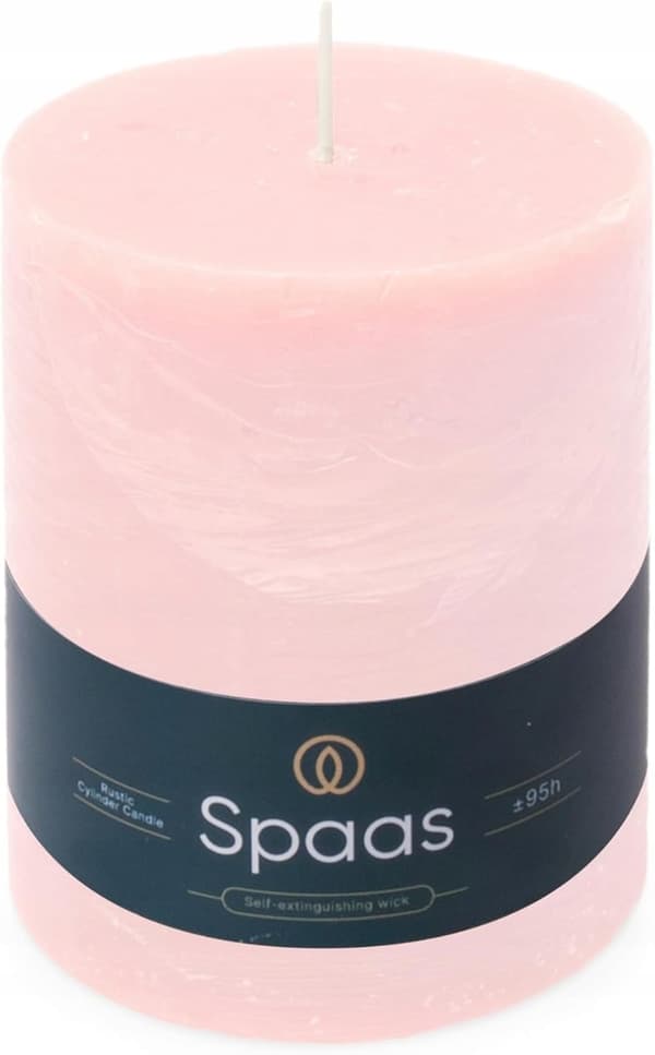 Spaas Rustikt Bloklys 100/130 mm 95 timer, Lyserød