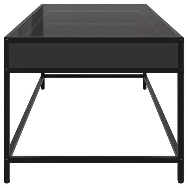 vidaXL Infinity LED sofabord sort 90x50x41 cm