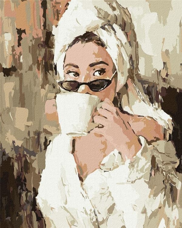 Maleri efter tal - Morgenkaffe 40x50