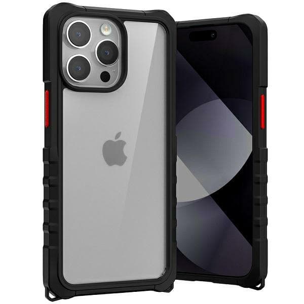 Mercury Bumper Pop -suojakuori iPhone 15 Prolle, musta