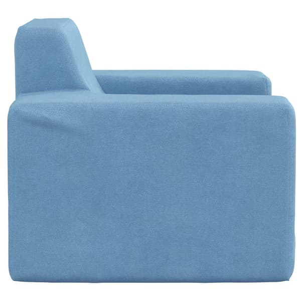 vidaXL børnesofa, blå, blød plys