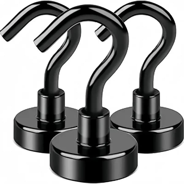 Hunter magnetisk krogholder 12x5mm stærk sort 5 kg bæreevne