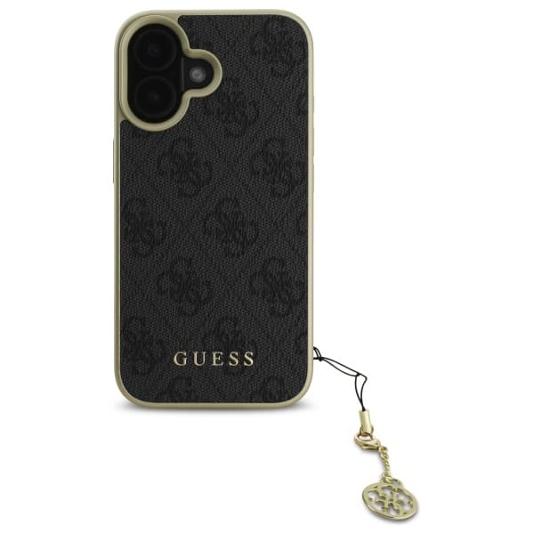 Guess 4G Charms Collection cover til iPhone 16, sort