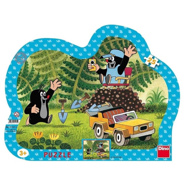 25-kehyksen palapeli "Myyrä ja auto"