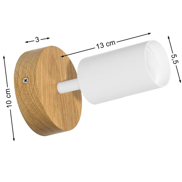 Moderne hvid lampe - 1 x GU10 - Diameter 10 cm - Oval