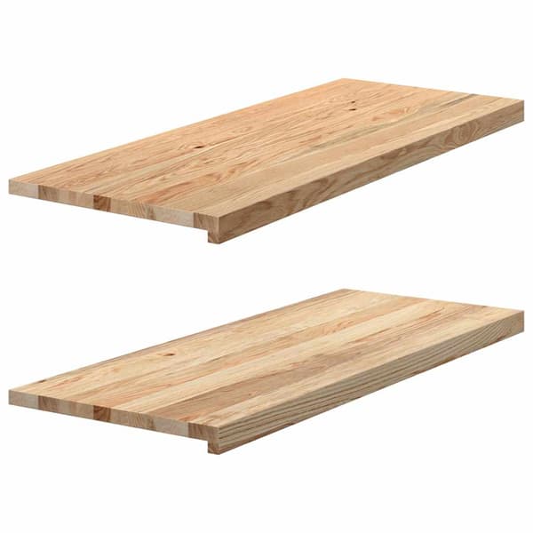 vidaXL vindueskarme 2 stk., ubehandlede, 100x40x2 cm, massivt egetræ