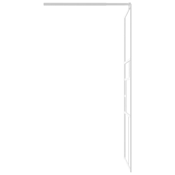 vidaXL Duschvägg, 90x195 cm, ESG-glas, vit