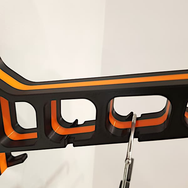 V1 Motorcykelhjelmkrogholder Sort og Orange