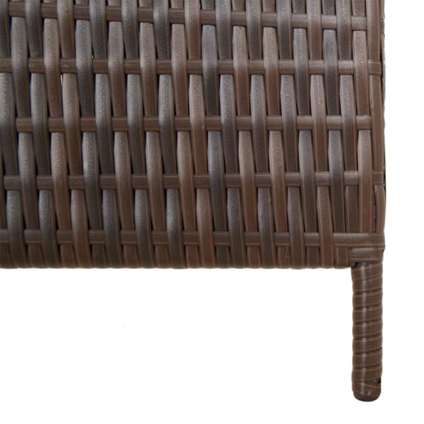 vidaXL 6-panels brun polyrattanskærm