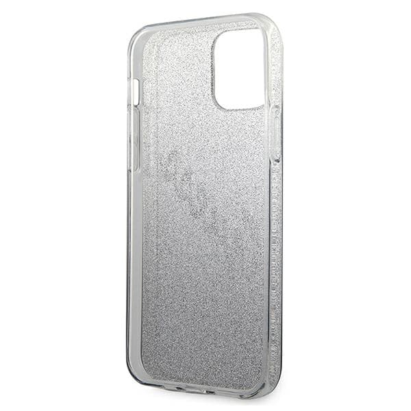 Guess Glitter Gradient Script-skal till iPhone 12 mini, svart
