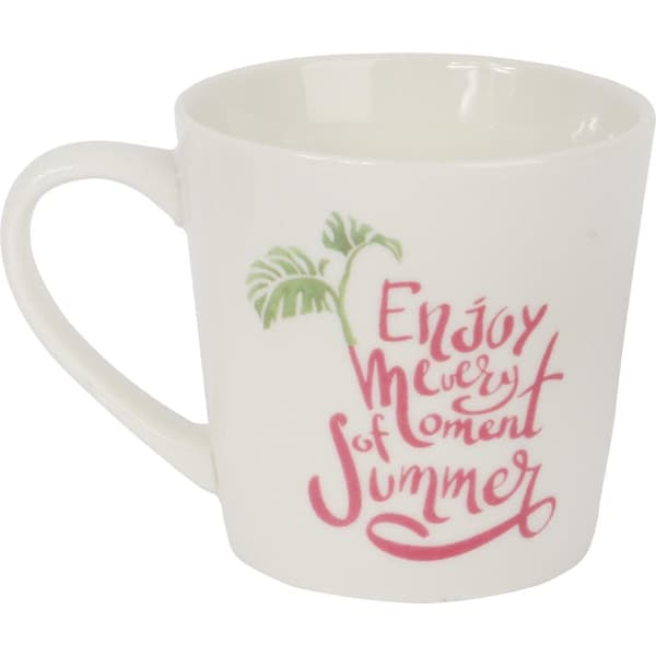 Flamingo keramisk mugg och sked presentset