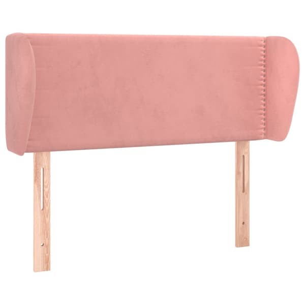 vidaXL Vingad nackstöd rosa 103x23x78/88 cm sammet