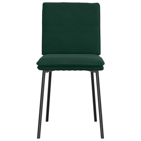 vidaXL Matstolar, set om 4, mörkgrön, klädd i sammet