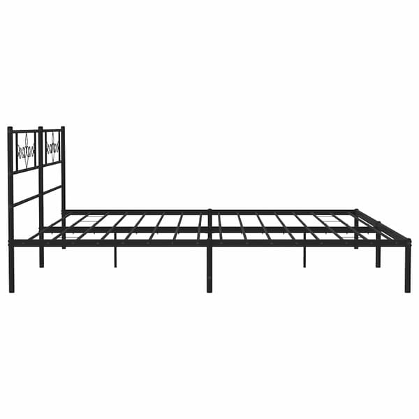 vidaXL metalsengestel med hovedgærde sort 183x213 cm