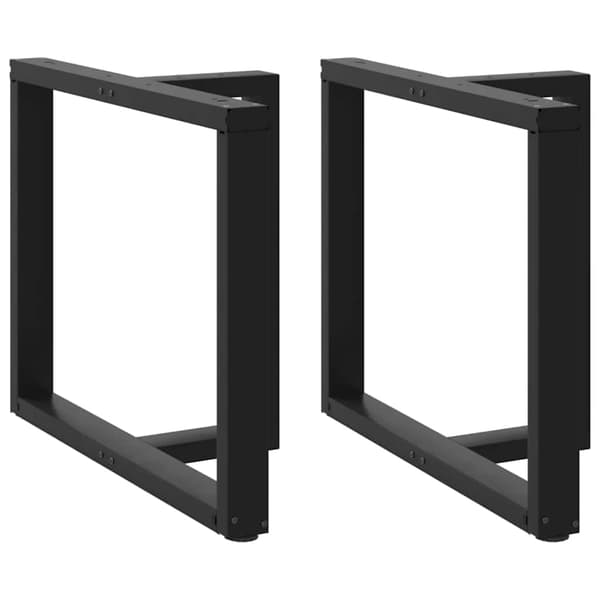 vidaXL spisebordsben, 2 stk., sort, 90x35x(72-73) cm, stål