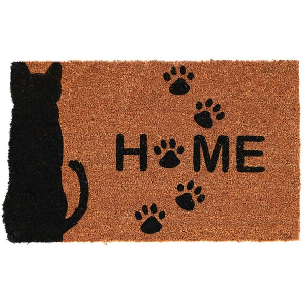 Kokosmönstrad dörrmatta katt 75x45 cm