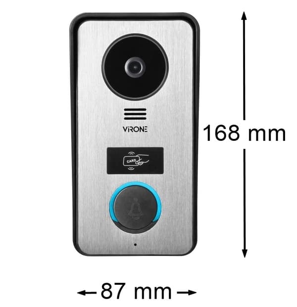 Enfamilie video intercom CETI Full HD Wicket + Gate RFID-læser Nøglering