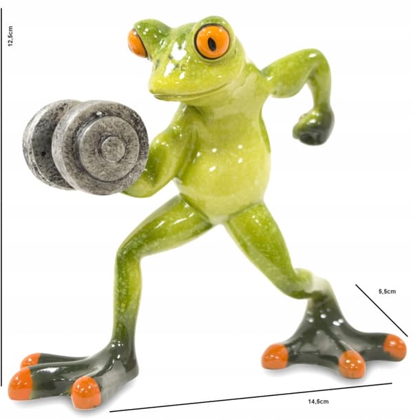 STRONGMAN FROG Grøn Dekorativ Figur