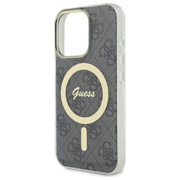 Guess IML 4G MagSafe -kotelo iPhone 16 Prolle, musta