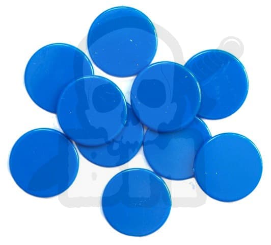 BMCO013 Polletter 22mm blå 10st.
