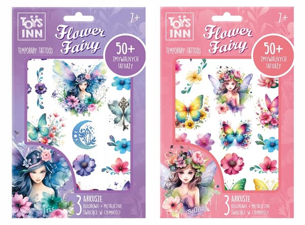 BLOMSTERFEE-TATOVERINGER MIX 24 STK. - DISPLAY