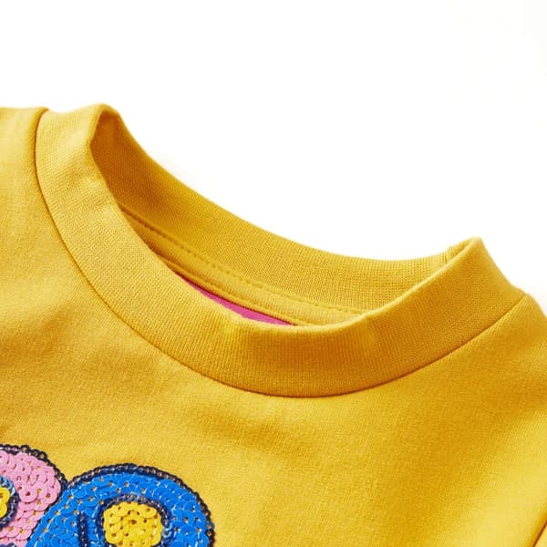 Børnesweatshirt, mørk okker, 104