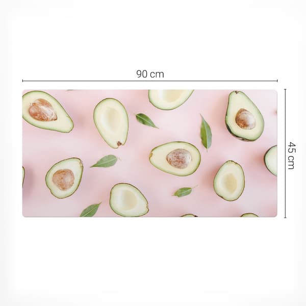 Antislip skrivebordsmåtte med avocado- og blademønster 90x45 cm