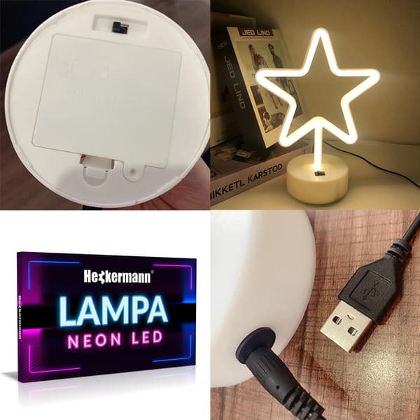 Heckermann LED neon stående STAR