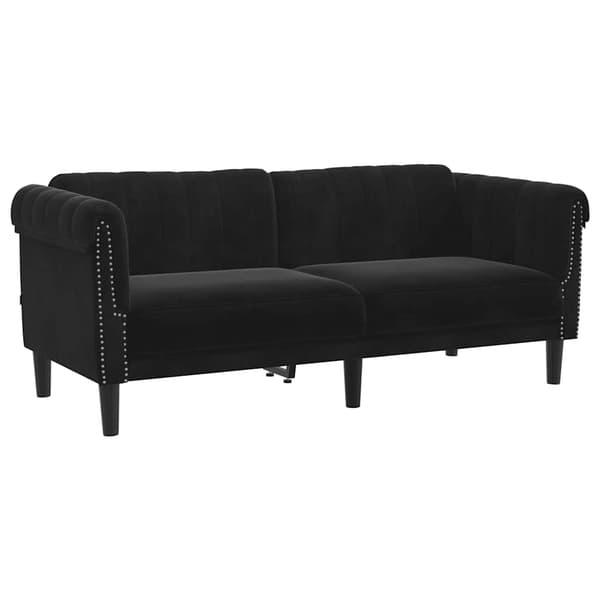 vidaXL topersoners sofa, sort, fløjl