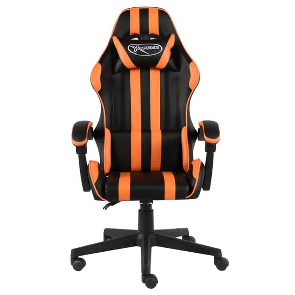 vidaXL gamingstol, sort og orange, kunstlæder