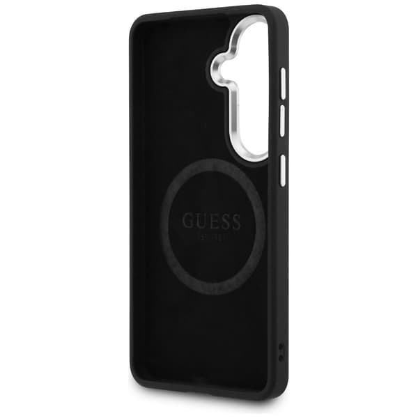 Guess Fixed Glitter Triangle MagSafe-etui til Galaxy S26, sølv