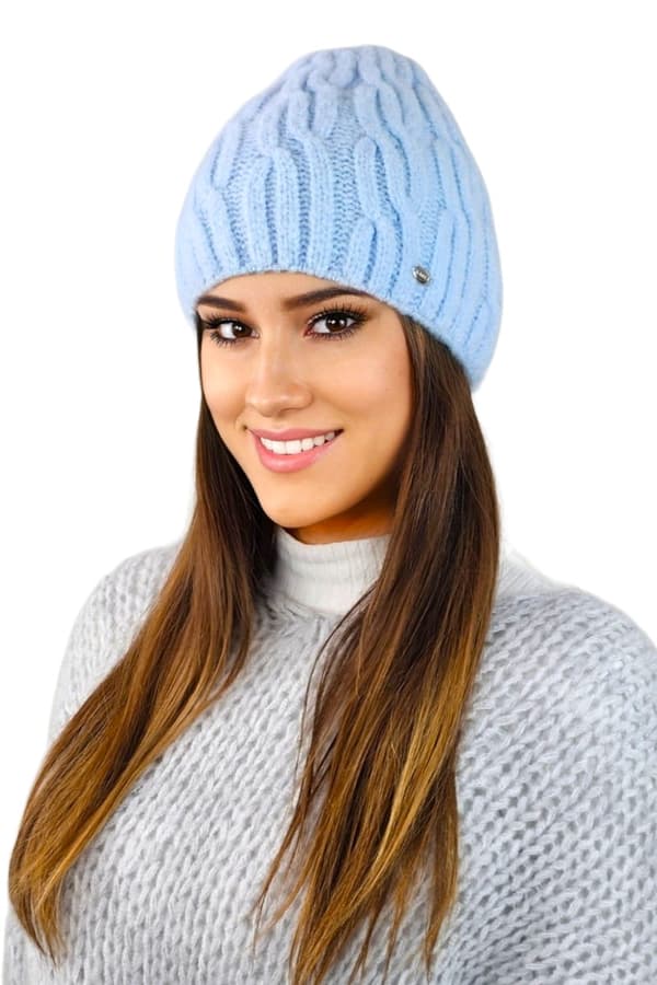 GIZMA fluffig vinterfleecehatt, blå