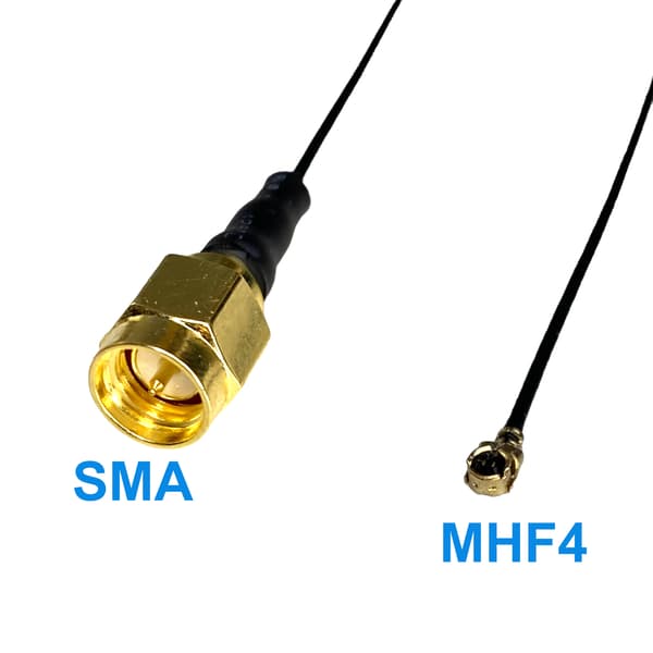 MHF4 naaras- / SMA-liitin RF0.81 80cm