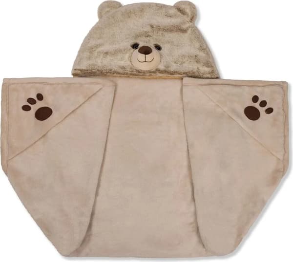 Bamse-tæppe med hætte til børn Cozy Noxxiez BL829