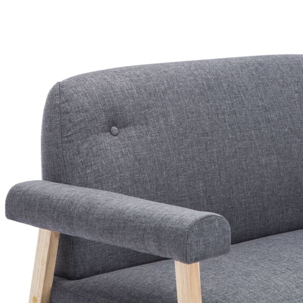 vidaXL 2-personers stofsofa, mørkegrå
