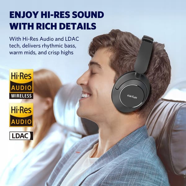 Earfun Wave PRO ANC trådløse Bluetooth-hovedtelefoner med mikrofon